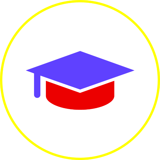Isotipo del concepto "educación" realizado con un sombrero de graduación.