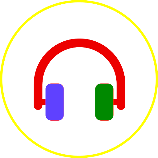 Isotipo del concepto "*audio" realizado con un símbolo de unos auriculares de música.